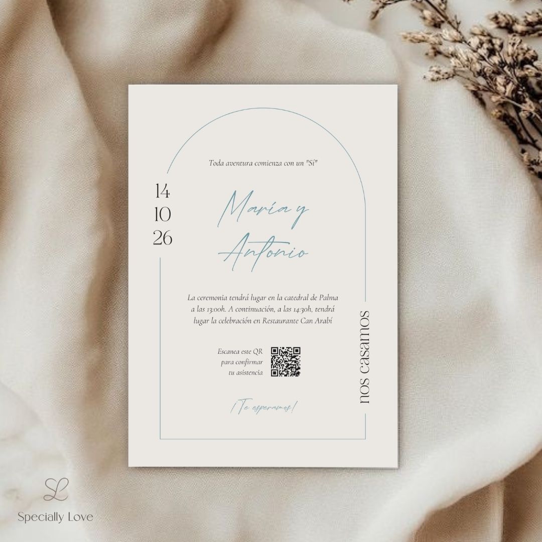 Invitaciones de boda para imprimir waves